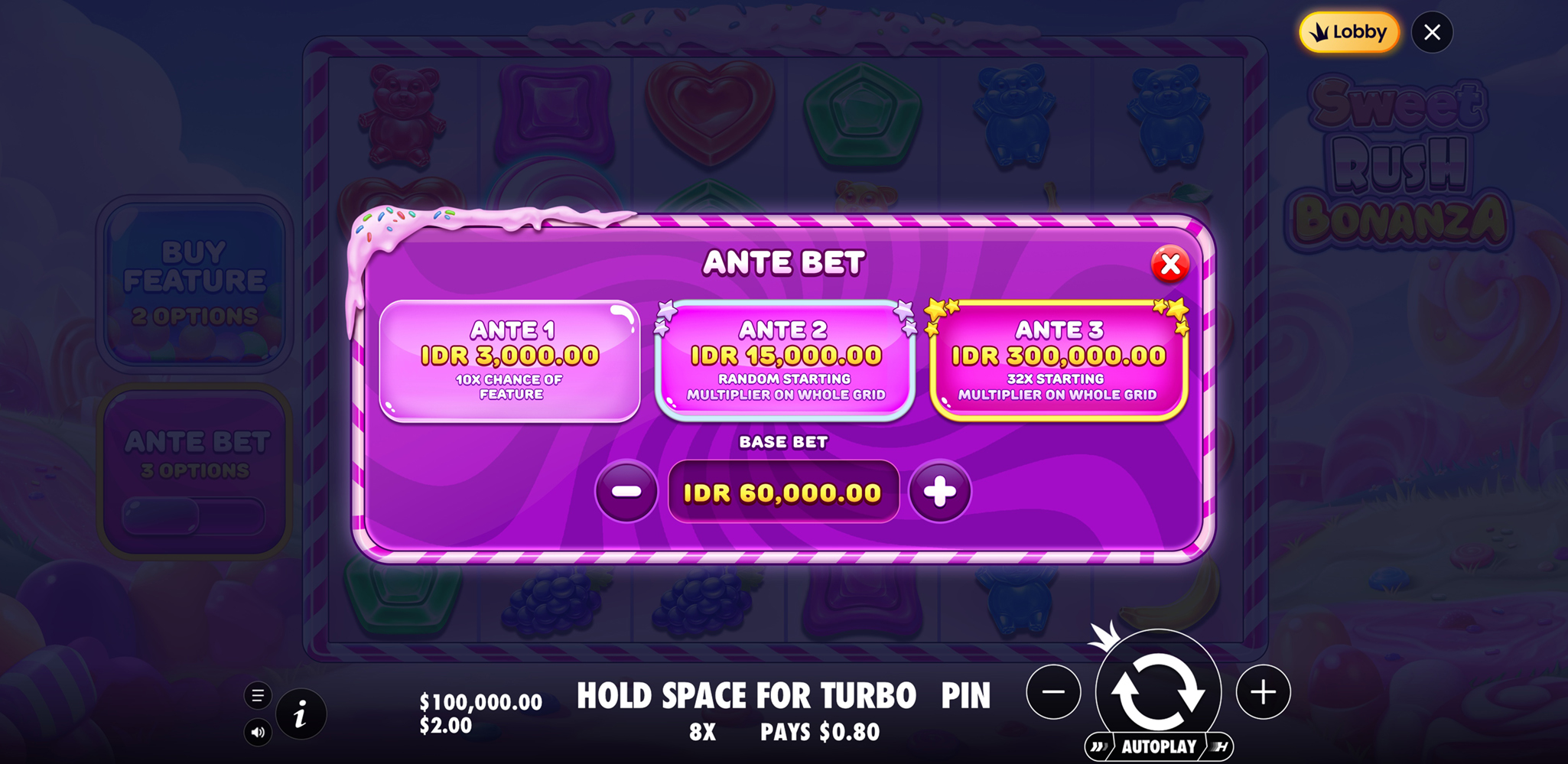 Sweet Rush Bonanza - screenshot with slot description 6